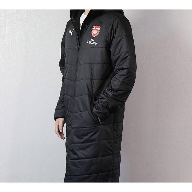 Puma Длинное хлопковое пальто с капюшоном, зимнее мужское пальто, черное 753239-04