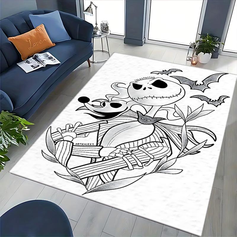 1pc Nightmare Before Christmas Carpet for Playroom Bedroom Living Room Sofa Home Decor,Game Area Rug Non-slip Floor Mat. D7280162
