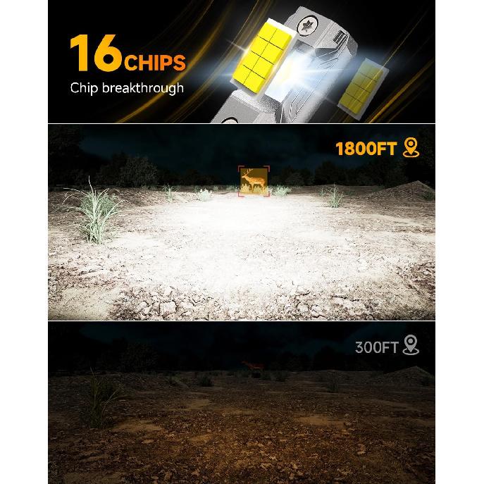 FAHREN H11 9005 Light Bulbs Combo, [Upgraded&Brightest] 80000LM 900% Super Bright H9 H8 HB3 Off-Road Use Or Fog Light Bulbs, 6500K White Non-Polarity