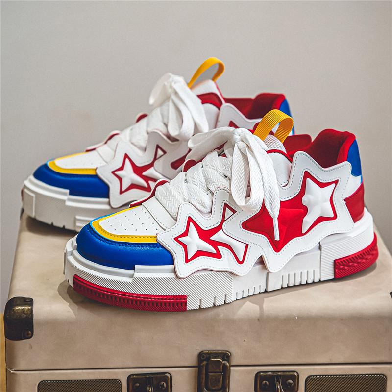 Высококачественная персонализированная обувь знаменитостей, низкая мужская обувь, модные новые толстые подошвы, новая спортивная обувь, увеличивающая рост