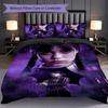 1PC Wednesday pattern Bedding Quilt Set Quilt Cover Pillowcase Home Decoration Birthday Gift (1 * duvet cover + 2 * pillowcase, without core)