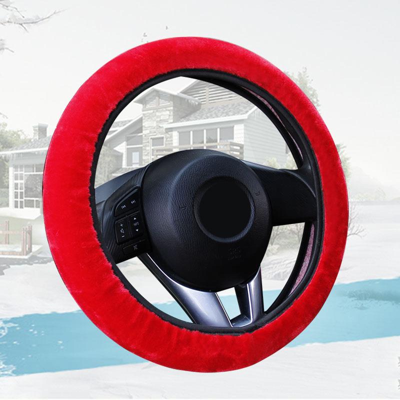 Зимний теплый чехол на руль, мягкий плюшевый чехол на руль, гибкий противоскользящий, полностью обернутый, защита руля для 37-38 см