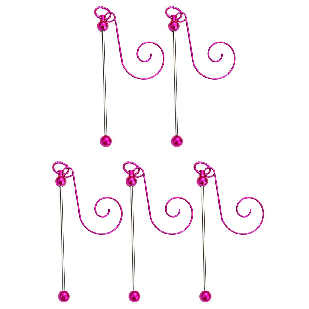 5 штук Разноцветные металлические подвесные крючки для рождественских украшений и проектов рукоделия, крючки для бисера, ювелирная фурнитура