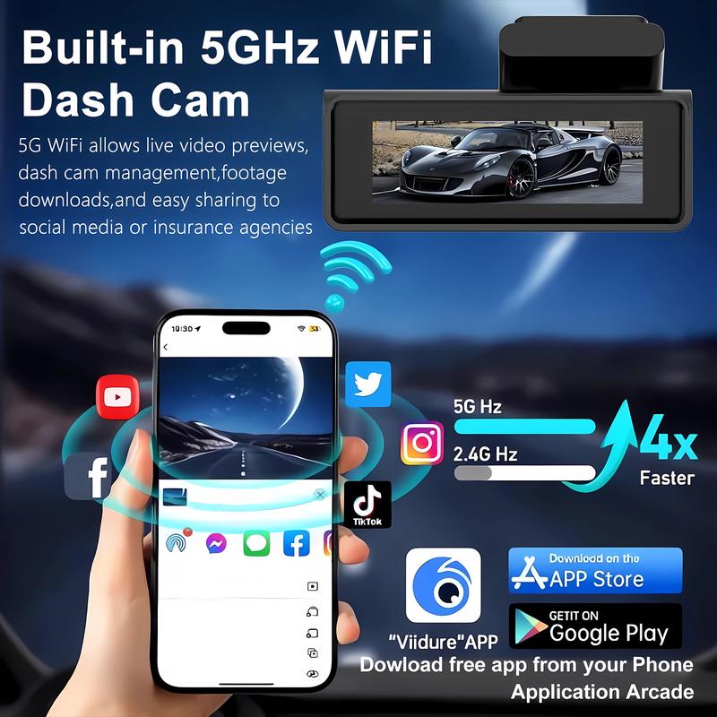 UHD 4K 2160P+2.5K ADAS Dash Cam Dual Lens ADAS WIFI GPS Mini Car DVR 2.5K Rear Camera Video Drive Recorder Dashcam Black Box