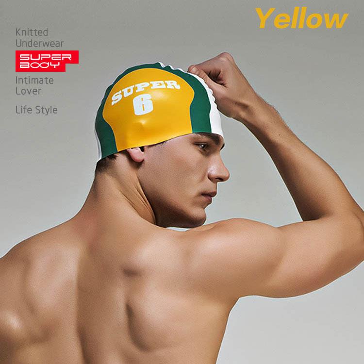 Summer water man swimming caps silicone boys new blue bathing cap male adult professional waterproof ear Sale