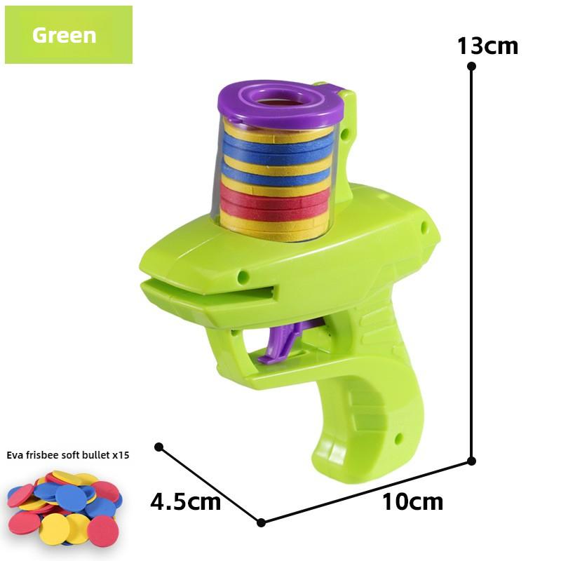 Kids Flying Discs Launcher Toys EVA Soft Bullet Toy Gun Mini Carrot Flying Saucer Shooting Gun Children Outdoor Games Sport Toy