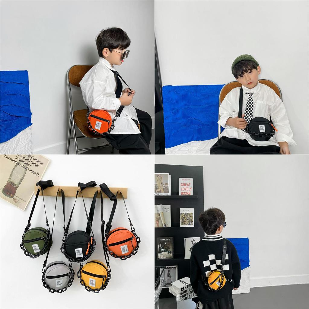 Стильная мини-круглая сумка из нейлона для детей Легкий и модный детский кошелек