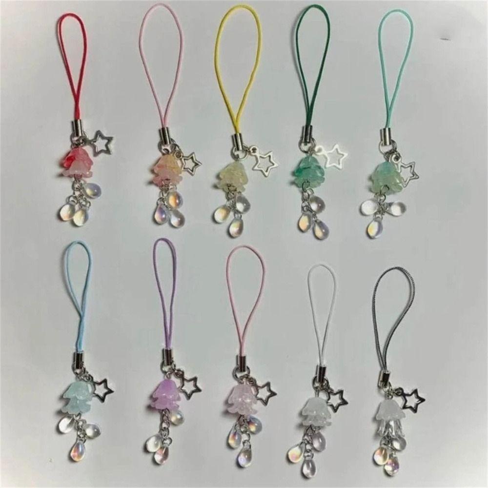 Телефонный шнурок Звезда Медуза Подвеска Phonestraps Телефонная цепочка Ремешок Y2k Телефон Подвеска Автомобильный держатель для ключей