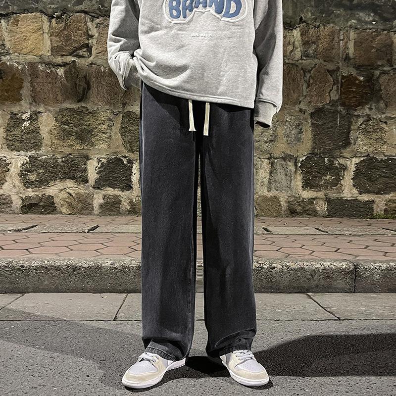 Мужские джинсы High Street Straight Loose Wide Leg Jeans Baggy Jeans Men's Jeans Корейская версия Casual Pants