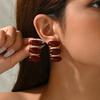 European and American Niche Brands Retro Style Maillard Brown Red Resin Light Luxury Temperament Earrings