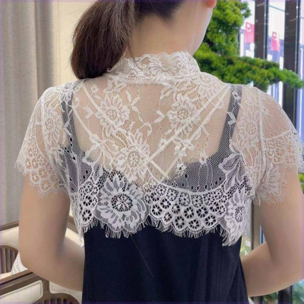 Рубашка с вышивкой, шарф с искусственным воротником, шаль, украшение, блузка со съемным воротником, топ с лацканами, женский топ