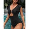 Ruffle Charmleaks Piece Swimsuit One Women Oring Cutout Bathing Suit Sexy Monokini Swimwear Sxl