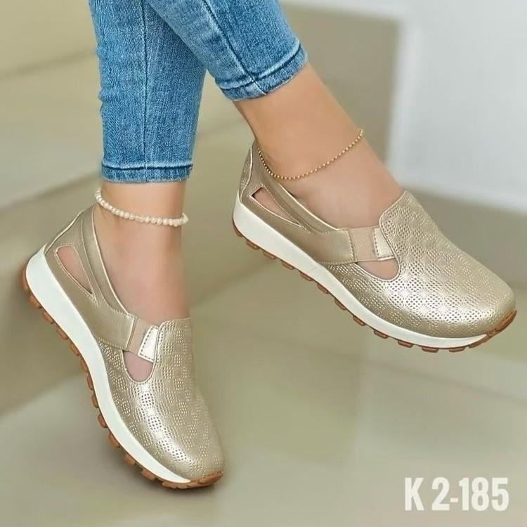 Женские вязаные слипоны широкой полноты, дышащие повседневные балетки с вырезами, удобные сетчатые лоферы для женщин