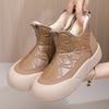 Winter Women's Cotton Boots New Wool Leather Snow Boots Piled Thickened Warm Mother Shoes Waterproof Shoes