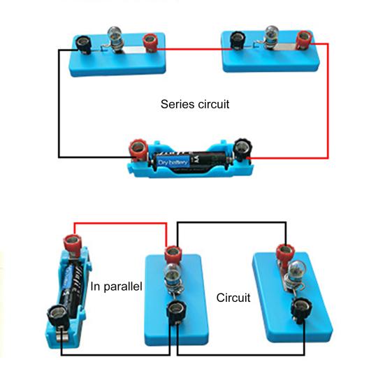 1 Set Small Size Delicate Craft Motivational Electrical Physics Science Lab Learning Circuit Toy Set for School Physics Circuit Kit