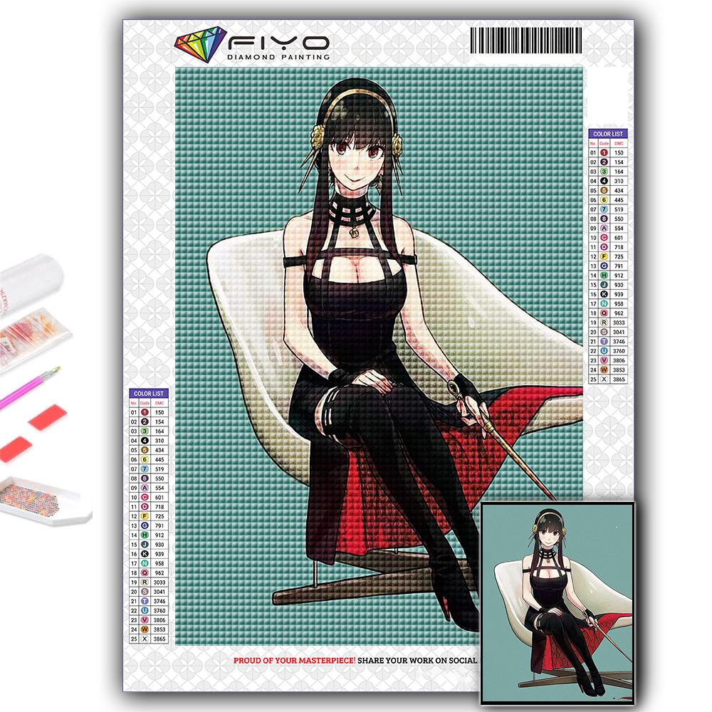5D Diy Алмазная картина Аниме Плакат Шпионская семья Вышивка крестиком Полный Алмазная вышивка Мозаика