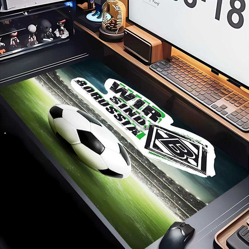 Borussia Monchengladbach logo Theme Premium Non-slip Mouse Pad with Stitched Edges,Durable Rubber Material,for Desktop & Gaming Great Gifts