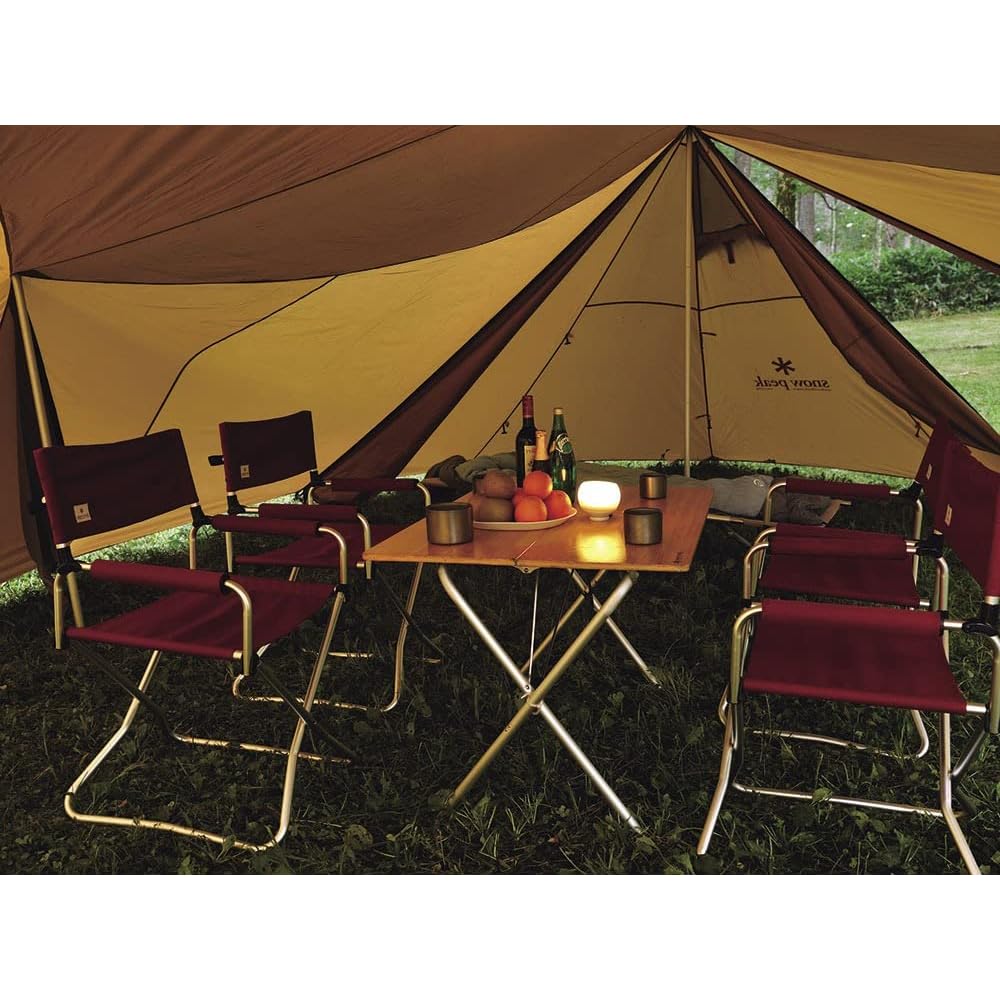 Snow Peak One Action Table Bamboo LV-010TR Portable Outdoor Camping Table