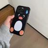 Милый Черный немой потеющий пингвин Чехол для телефона iPhone 16 15 14 13 12 11 Pro XR X XS Max 7 8 Plus MINI Y2K