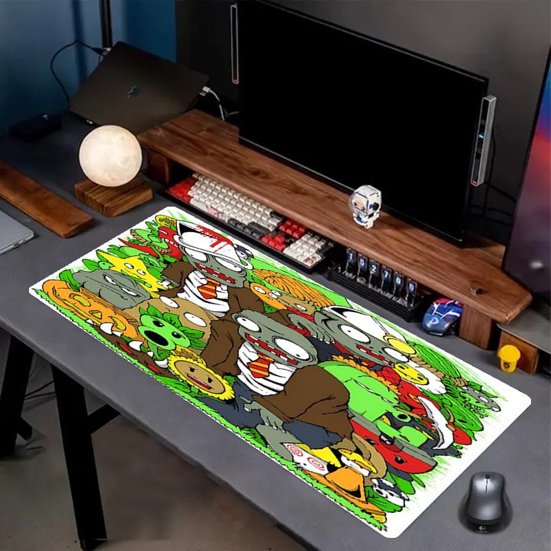 Plants vs. Zombies Print Mouse Pad, Anti‑Slip Desktop keyboard Mat, for PC Laptop Gaming Working Daily Use, Cool Festival Surprise Gift