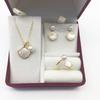 Internet celebrities recommend the lifetime set of round freshwater pearls AK Pearl earrings, ring, and pendant set