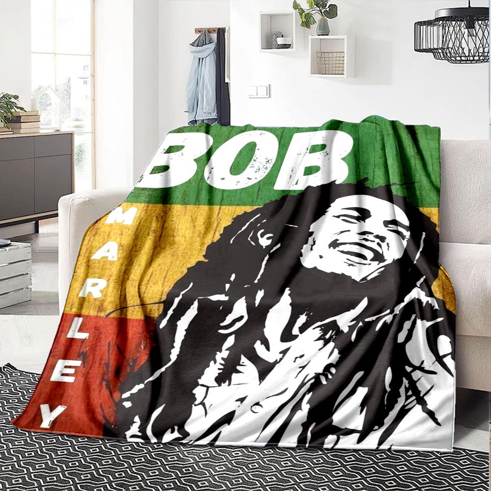 Bob Marley Blanket Soft & Cozy Great for Seaside Chair Couch Four Seasons Multipurpose Warmthful Decor Perfect Gift for Relatives and Friends