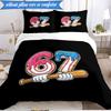 Summer Ice Cream Number 67 3pcs Bedding,Including 1pc Duvet Cover And 2pcs Pillowcases Perfect for Christmas,Ideal for Bedroom, Dormitory