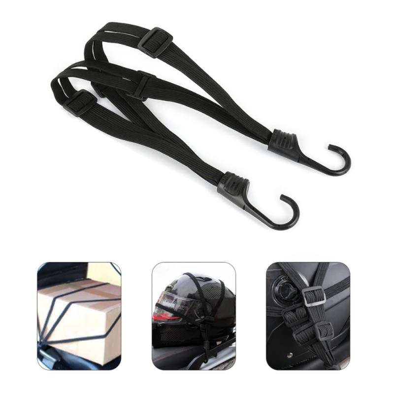 2pcs Bicycles Lashing Strap Elastic Luggage Strap Tension Ropes with Hooks 60-170cm Adjustable Luggage Rope for Cycling