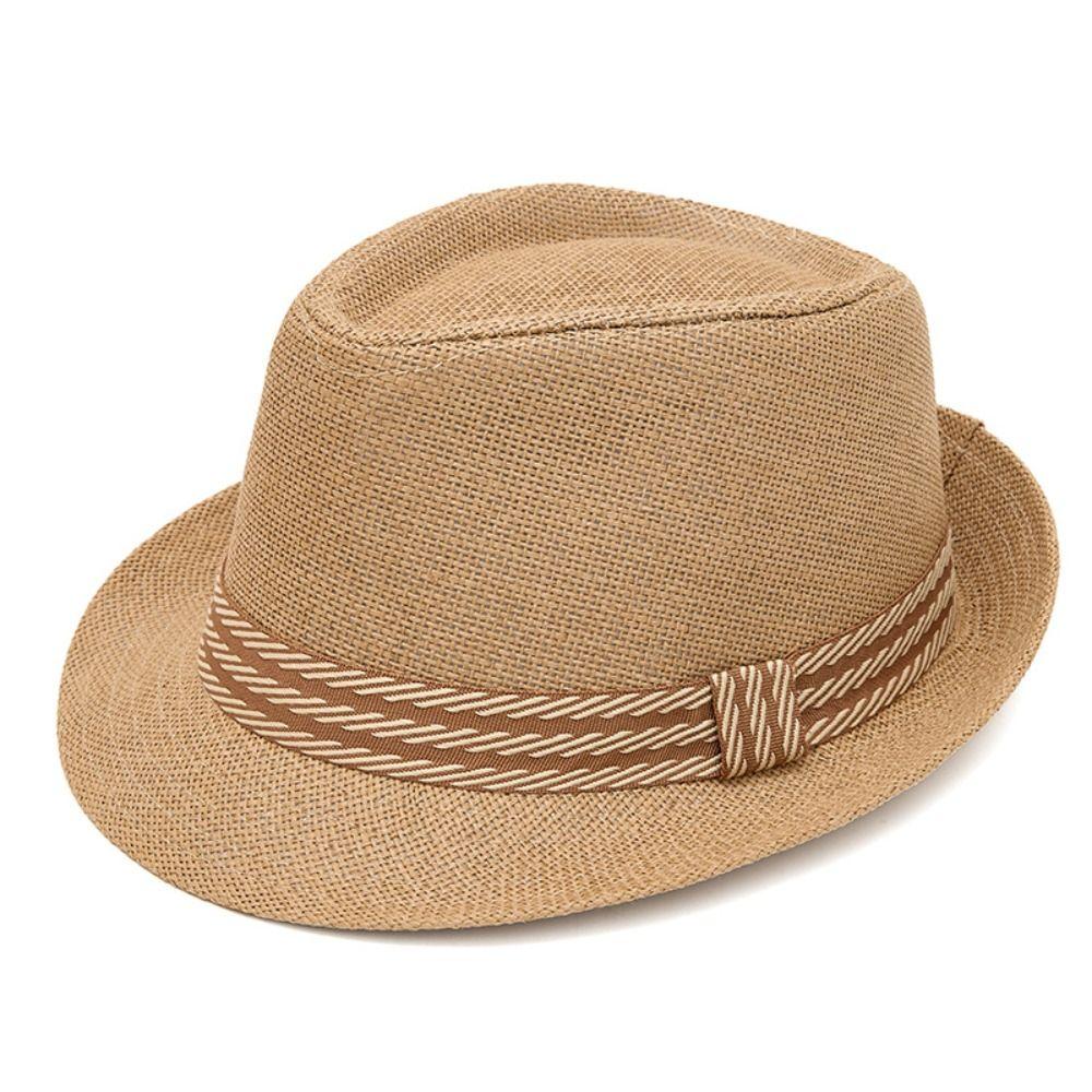 Льняная шляпа-федора Belfry Trilby Защита от солнца Федора Шляпа от солнца Легкая джазовая пляжная шляпа Мужская