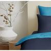 Pack complet 4 pièces Marine/Turquoise réversible housse de couette pour lit 90 x 190 cm