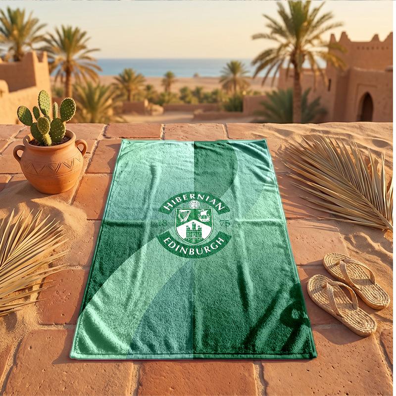 Hibernian FC Print Microfiber Beach Towel Quick Dry Absorbent Large Towel For Beach Swimming Travel