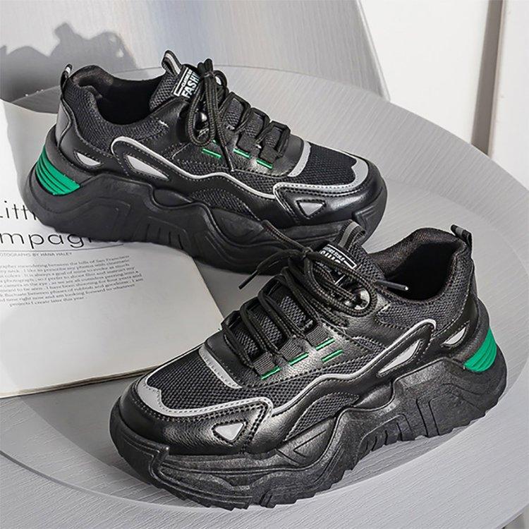 Повседневные спортивные кроссовки-папы женские 2024 осень и зима новая корейская версия модные маленькие белые кроссовки дышащие на толстой подошве на шнуровке кроссовки-папы