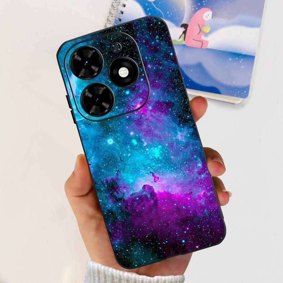 Чехол для Tecno Spark Go 2024 Популярный Цветок Астронавт Capa Силиконовый Мягкий Чехол для Tecno SparkGo 2024 BG6 Ударопрочный Корпус Телефона