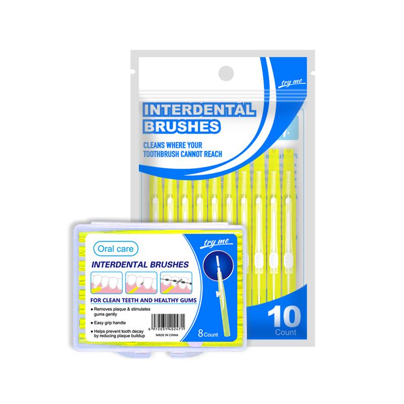 Выдвижная межзубная щетка пуш-пул для очистки промежутков