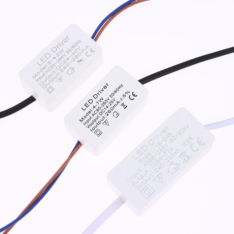 1Pcs Isolated Adjustable Constant Voltage 260mA LED Driver - 1-3/3-5/4-7/8-12/12-18/18-24W Lighting Transformer Power Supply