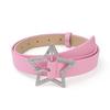 Y2K Star Buckle Belt Pink Leather Elastic Beading Decorationed Belt Sparkling Rhinestone Retro Wedding Decoration Accessories