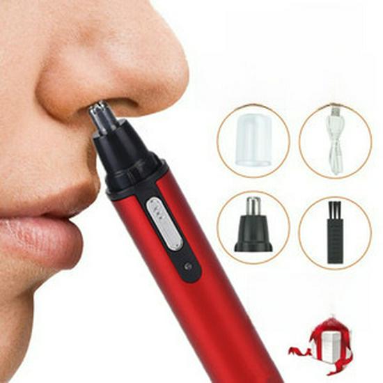 Электрический триммер для носа и бровей с ножницами