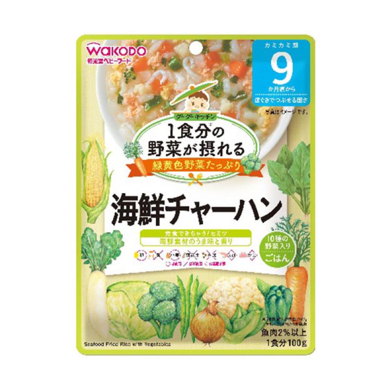 100g of Goo Goo Kitchen Seafood Fried Rice that allows you to consume one serving of vegetables