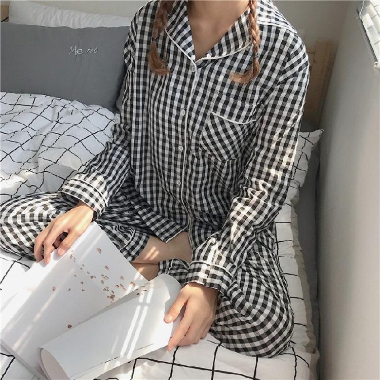 Spring and Autumn Ladies Long-Sleeved Long Pants Pajamas Homewear Set Girls Ins Style Student Pajamas Homewear