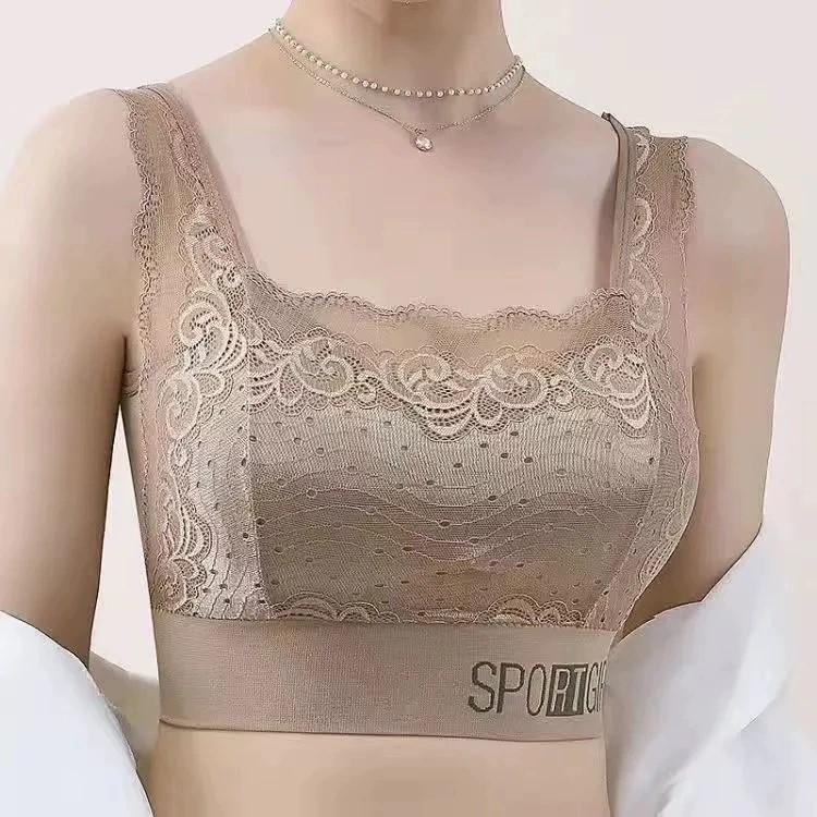 Sexy Lace Seamless Women's Bra Comfortable Breathable Sports Beauty Back Vest Chest Tube Top Underwear