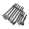 9Pcs Air Hammers Bits Set 0.4 Inch Shank Air Hammers Chisels for Car Repair Rivet Tile Masonry Rust Removal Concrete