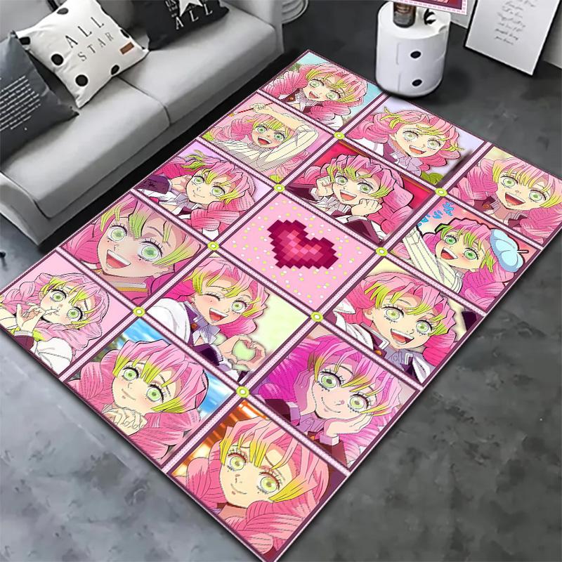 Demon Slayer Carpet Rug For Living Room Bedroom Home Sofa Decoration Kids Play Nonslip Floor Mat