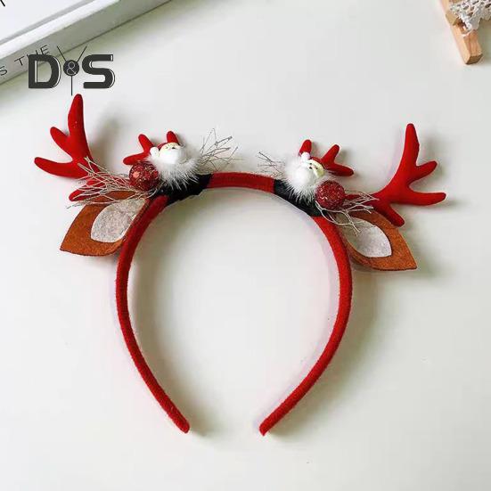Реалистичная повязка на голову с оленьими рогами для взрослых и детей, мягкая ткань, прочная конструкция, рождественский обруч для волос с оленем