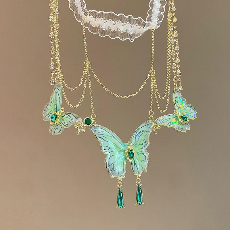 Цепочка на бедро с кисточками в виде бабочки, регулируемая длина, кружевная цепочка на ногу с бахромой, украшения для тела для женщин и девочек