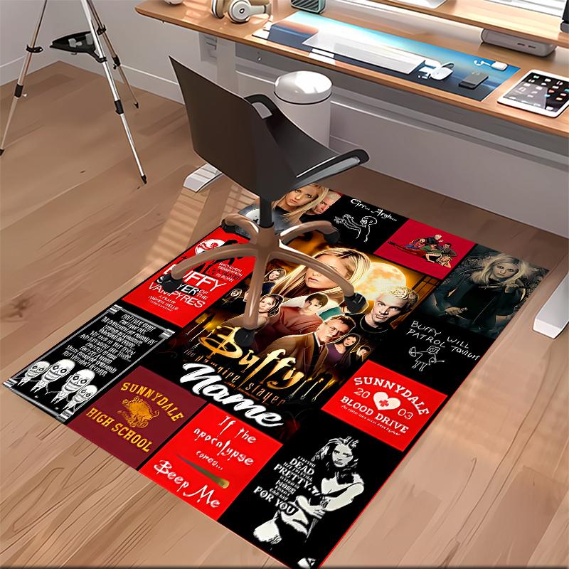 Custom personalization Buffy the Vampire Slayer Print Area Rug - Soft, Washable Non-Slip Indoor Mat,Living Room,Home&Office Decorative Rug