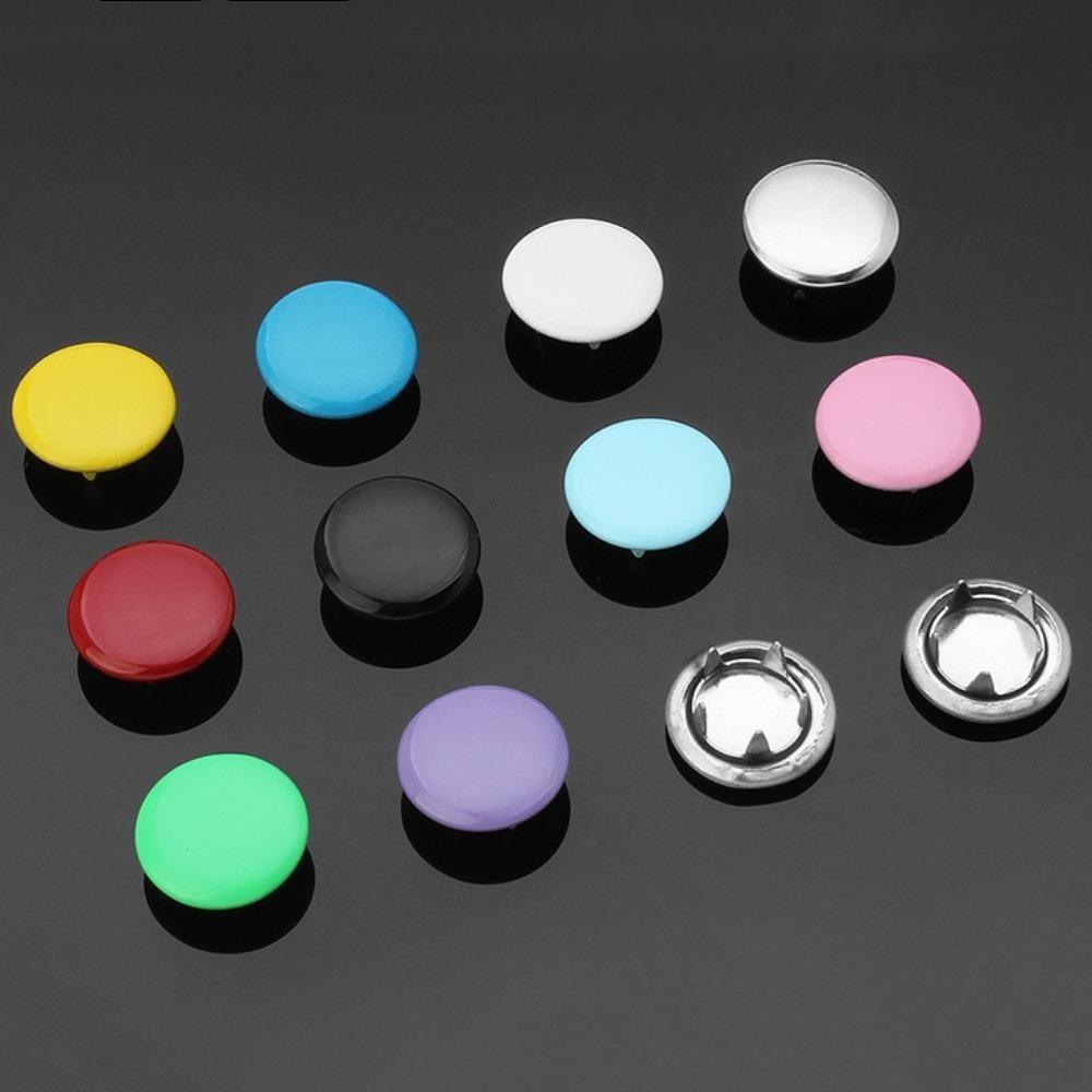 100Pcs Metal Buttons Five Claw Buckle Clamp Set Thickened Snap Press Button Studs Kits  Bags