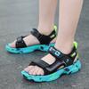 Повседневные легкие пляжные сандалии для мальчиков, мягкая подошва, для учеников начальной школы, на высоком каблуке, средние и большие размеры, водонепроницаемые, новые модели