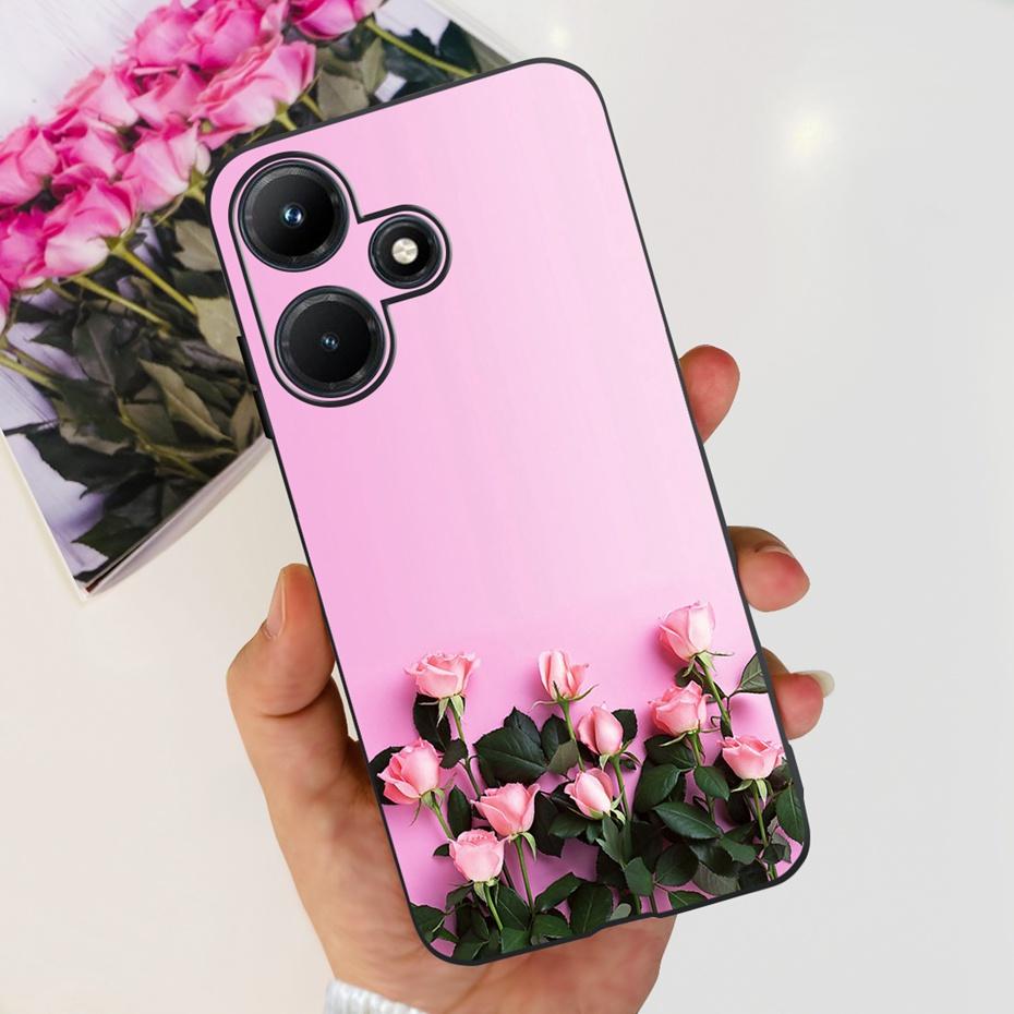 Чехол для телефона Infinix Hot 30i 30 Play NFC Красивый Цветок Бабочка Расписной Мягкий Силиконовый Чехол Для Infinix Hot30 30Play Hot30i