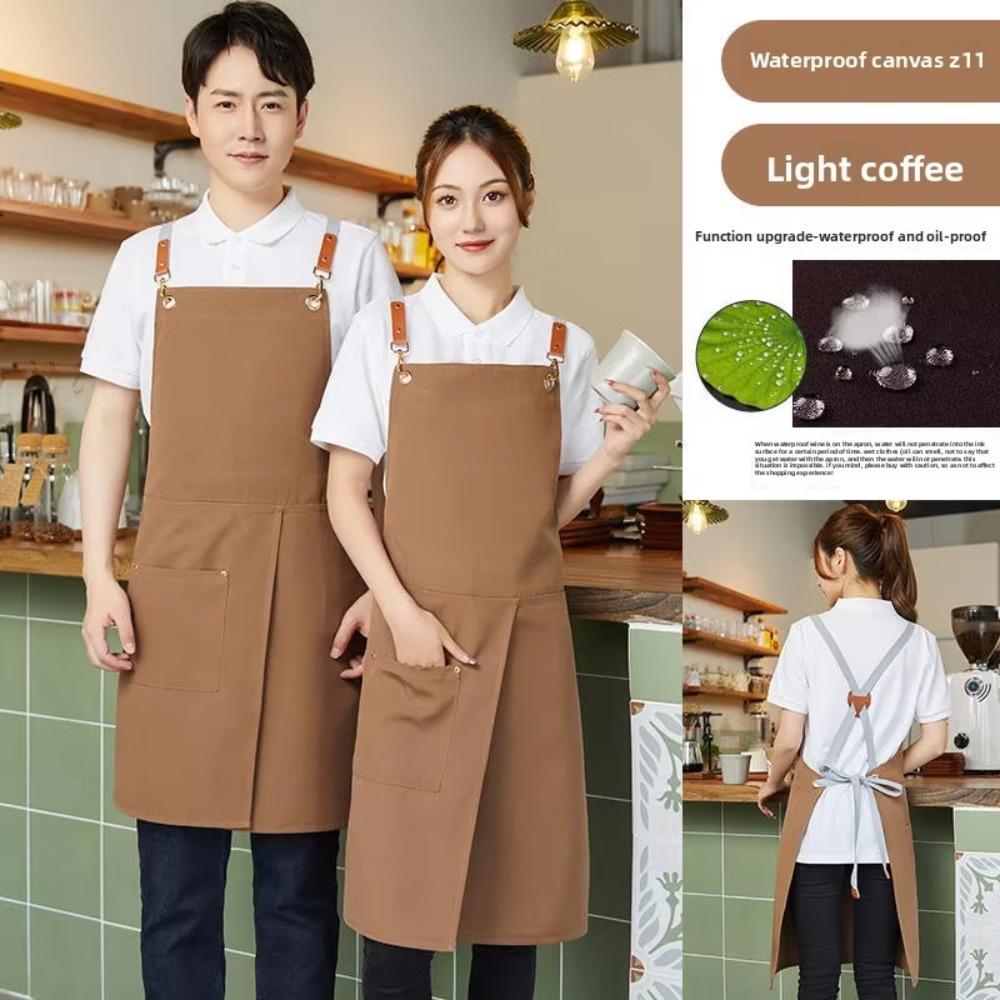 Breathable Sleeveless Apron Canvas Working Clothes Portable Cooking Aprons For Restaurants Cafe