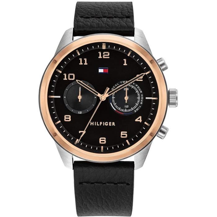 Montre Homme - Tommy Hilfiger 1791786 - Cuir de Veau - Quartz - Étanchéité 5 ATM
